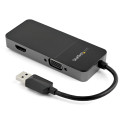 StarTech.com Adattatore USB 3.0 a HDMI e VGA - Convertitore adattatore multiporta 4K/1080p USB Type-A per doppio monitor - Scheda video grafica esterna - USB Dongle per 2 display