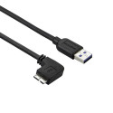 StarTech.com Cavo USB 3.0 Tipo A a Micro B slim - Connettore USB3.0 A a Micro B slim ad angolo sinistro Gen 1 (5 Gbps) - 1m