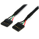 StarTech.com Cavo IDC USB 2.0 da 30 cm per il collegamento alla scheda madre - Cavo di prolunga per collegare l'header interno della scheda madre e il pannello frontale - Cavo USB interno 5pin - F/F