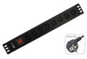 WP WPN-PDU-G05-08 prolunghe e multiple 2 m 8 presa(e) AC Nero