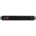 WP WPN-PDU-I01-06 unità di distribuzione dell'energia (PDU) 6 presa(e) AC 1.5U Nero