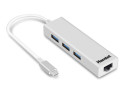 Hamlet XHUB331TCL replicatore di porte e docking station per laptop USB 3.2 Gen 1 (3.1 Gen 1) Type-C Bianco