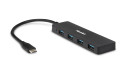 Hamlet Hub Usb 3.1 Type C 4 porte trasferimento fino a 5 Gbps