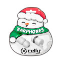 Celly XMASEARSNOWWH cuffia e auricolare Cablato In-ear Musica e Chiamate Bianco