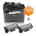 Brother MFC-L2827DWXL Stampante multifunzione laser monocromatica con toner e 3 anni di garanzia inclusi