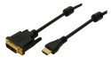 LogiLink 2m HDMI/DVI-D Nero