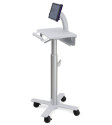 Ergotron StyleView Tablet Cart, SV10 Alluminio, Bianco Carrello multimediale