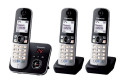 Panasonic KX-TG6823GB telefono Telefono DECT Identificatore di chiamata Nero, Argento