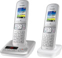 Panasonic KX-TGH722 Telefono DECT Identificatore di chiamata Perlato, Argento