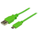 StarTech.com Cavo di sincronizzazione e di ricarica USB a Micro USB - Cavetto slim per Smartphone e Tablet A a Micro B da 1 m - Verde