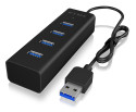 ICY BOX IB-HUB1409-U3 USB 3.2 Gen 1 (3.1 Gen 1) Type-A 5000 Mbit/s Nero