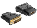 DeLOCK 65466 adattatore per inversione del genere dei cavi DVI 24+1 HDMI Nero