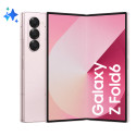 Samsung Galaxy Z Fold6 Smartphone AI, 256GB, RAM 12GB, Display 6,3"/7,6" Dynamic AMOLED 2X, Pink