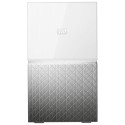 Western Digital MY CLOUD HOME Duo dispositivo di archiviazione cloud personale 6 TB Collegamento ethernet LAN Argento, Bianco