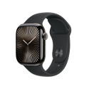 Apple Watch Series 10 GPS + Cellular 42mm Cassa in Titanio color Ardesia con Nero Sport Band - M/L