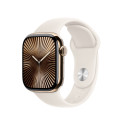 Apple Watch Series 10 GPS + Cellular 42mm Cassa in Titanio color Oro con Galassia Sport Band - M/L