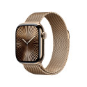 Apple Watch Series 10 GPS + Cellular 42mm Cassa in Titanio color Oro con Loop in maglia milanese Oro