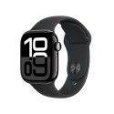 Apple Watch Series 10 GPS + Cellular 42mm Cassa in Alluminio color Jet Black con Nero Sport Band - M/L