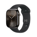 Apple Watch Series 10 GPS + Cellular 46mm Cassa in Titanio color Ardesia con Nero Sport Band - M/L