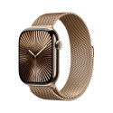 Apple Watch Series 10 GPS + Cellular 46mm Cassa in Titanio color Oro con Loop in maglia milanese Oro - S/M