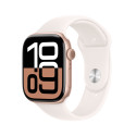 Apple Watch Series 10 GPS 46mm Cassa in Alluminio color Oro Rosa con Light Blush Sport Band - M/L