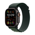 Apple Watch Ultra 2 GPS + Cellular 49mm Cassa Titanio Nero con Dark Green Alpine Loop - Medium