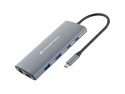 Conceptronic DONN06G replicatore di porte e docking station per laptop Cablato USB 3.2 Gen 1 (3.1 Gen 1) Type-C Grigio