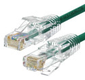 WP WPC-PAT-6AU005G-S cavo di rete Verde, Trasparente 0,5 m Cat6a U/UTP (UTP)