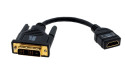 Kramer Electronics DVI-D (M) to HDMI (F) 0,3 m HDMI tipo A (Standard) Nero