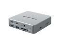 Conceptronic DONN25G replicatore di porte e docking station per laptop Cablato USB 3.2 Gen 2 (3.1 Gen 2) Type-C Argento