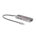 StarTech.com Hub USB-C a 3 porte con Ethernet da 2,5 Gbps e porta Power Delivery Pass-through da 100W, USB 3.2 10Gbps, 2x USB-A/1x USB-C, Hub adattatore USB Type-C portatile