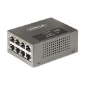 StarTech.com Iniettore PoE++ Multi-Gigabit a 4 porte, Ethernet 5/2.5/1G (NBASE-T), PoE/PoE+/PoE++ (802.3af/802.3at/802.3bt), Potenza di alimentazione 160 Watt, Montabile a parete/su guida DIN, Non gestito