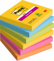 Post-It 7100265522 pouch autoadesiva Quadrato Blu, Verde, Arancione, Rosa, Giallo 90 fogli Autoadesivo