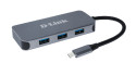 D-Link DUB-2335 replicatore di porte e docking station per laptop Cablato USB tipo-C Grigio