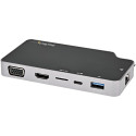 StarTech.com Adattatore Multiporta USB C - Convertitore USB-C a HDMI 4K o VGA con 100W Power Delivery Pass-through, 2 porte 10Gbps USB Hub, MicroSD, GbE - Mini dock da viaggio USB 3.1 Type-C