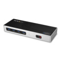 StarTech.com Dock USB-C e USB-A - Dock doppio monitor DisplayPort + HDMI 4K 60Hz - Docking station ibrida USB 3.0 per laptop USB-C o USB-A - 6x USB Type-A, GbE - USB 3.1 Gen 1 - Mac/Window