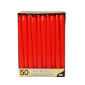 Papstar 17960 candela di cera Cilindro Rosso 50 pz