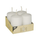 Papstar 10483 candela di cera Cilindro Bianco 4 pz