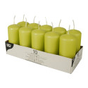 Papstar 10585 candela di cera Rotondo Verde 10 pz