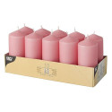 Papstar 17913 candela di cera Rotondo Rosa 10 pz