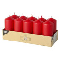 Papstar 17918 candela di cera Cilindro Rosso 10 pz