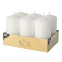 Papstar 17994 candela di cera Rotondo Bianco 6 pz