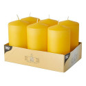 Papstar 17996 candela di cera Rotondo Oro, Giallo 6 pz