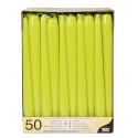 Papstar 81113 candela di cera Rotondo Verde, Lime 50 pz