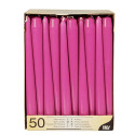 Papstar 81765 candela di cera Rotondo Fucsia 50 pz