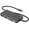 StarTech.com Adattatore multiporta USB C - Da USB-C a 4K HDMI, 100W Power Delivery Pass-through, slot SD/MicroSD, Hub USB 3.0 a 3 porte - USB Type-C Mini Dock - Cavo integrato da 30cm