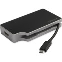 StarTech.com Adattatore video multiporta da USB C a HDMI 4K o VGA 1080p - Dock da viaggio USB tipo C con pass-through PD da 95W, USB-A, Gigabit Ethernet - Mini docking station USB-C