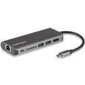 StarTech.com Adattatore Multiporta USB C, Dock USB-C Portatile con HDMI 4K, Hub 3x USB 3.0, SD/SDHC, GbE, PD 60 W Pass-Through - USB Tipo-C/Thunderbolt 3 - SOSTITUITO DA DKT30CHSDPD1