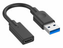 Hamlet XADU3-UCF01 cavo USB USB 3.2 Gen 1 (3.1 Gen 1) 0,1 m USB A USB C Nero