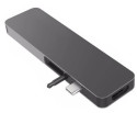 HYPER GN21D-GRAY replicatore di porte e docking station per laptop Grigio